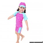 Girls' Fitted Round-Neck Bathing Suit Pink Star Swimsuit 2-6 Years UPF 50+ UV  B07BCB79LP